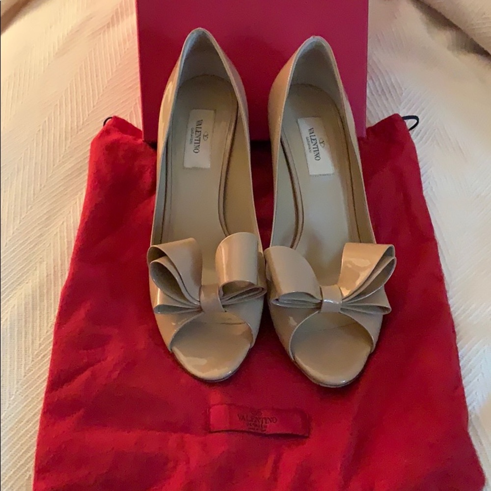 Valentino Peep Toe Bow Heel